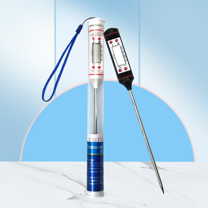 家用厨房食品探头温度计烘焙油温奶粉液体食物水电子测温仪探针式