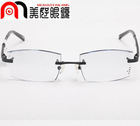 【上海寰恩】正品韩国YOUCAN云克无框切边镶钻近视眼镜5132 男款 - 封面