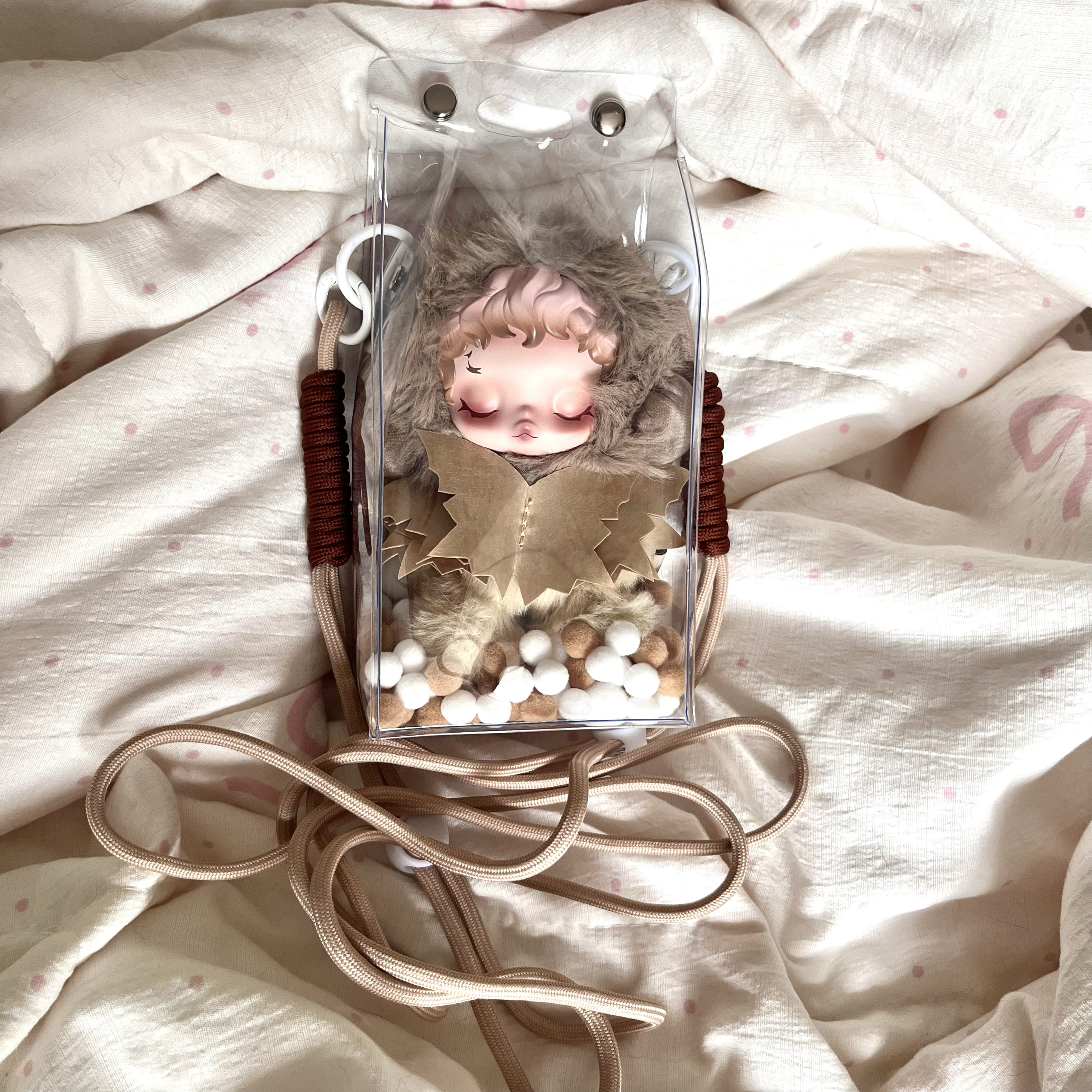 马卡龙拉布布遛弯包立体防尘套