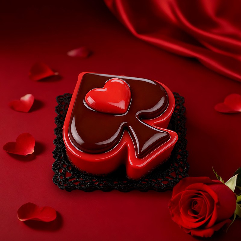 黑桃A法式甜品慕斯蛋糕硅胶模具