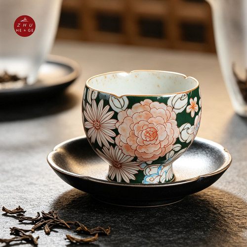 景德镇手绘花卉陶瓷咖啡杯