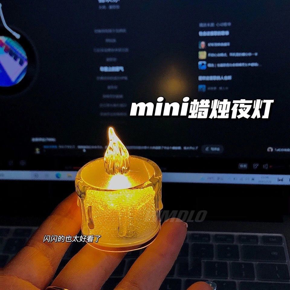 浪漫摆件仿真闪闪迷你蜡烛小夜灯ledins电子创意生日礼物