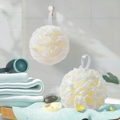 小号沐浴花球超柔软耐用新款不散花高档沐浴球洗澡专用起泡网搓澡