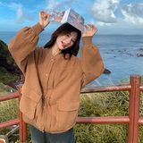 有货，春款磨毛工艺学院风棒球服外套2C355-9002-P155-K248，女装短外套，2C355