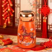 Women's light luxury retro stainless steel water cup, portable creative pocket, 316 new inner liner, high appearance level, traditional Chinese style thumbnail 5