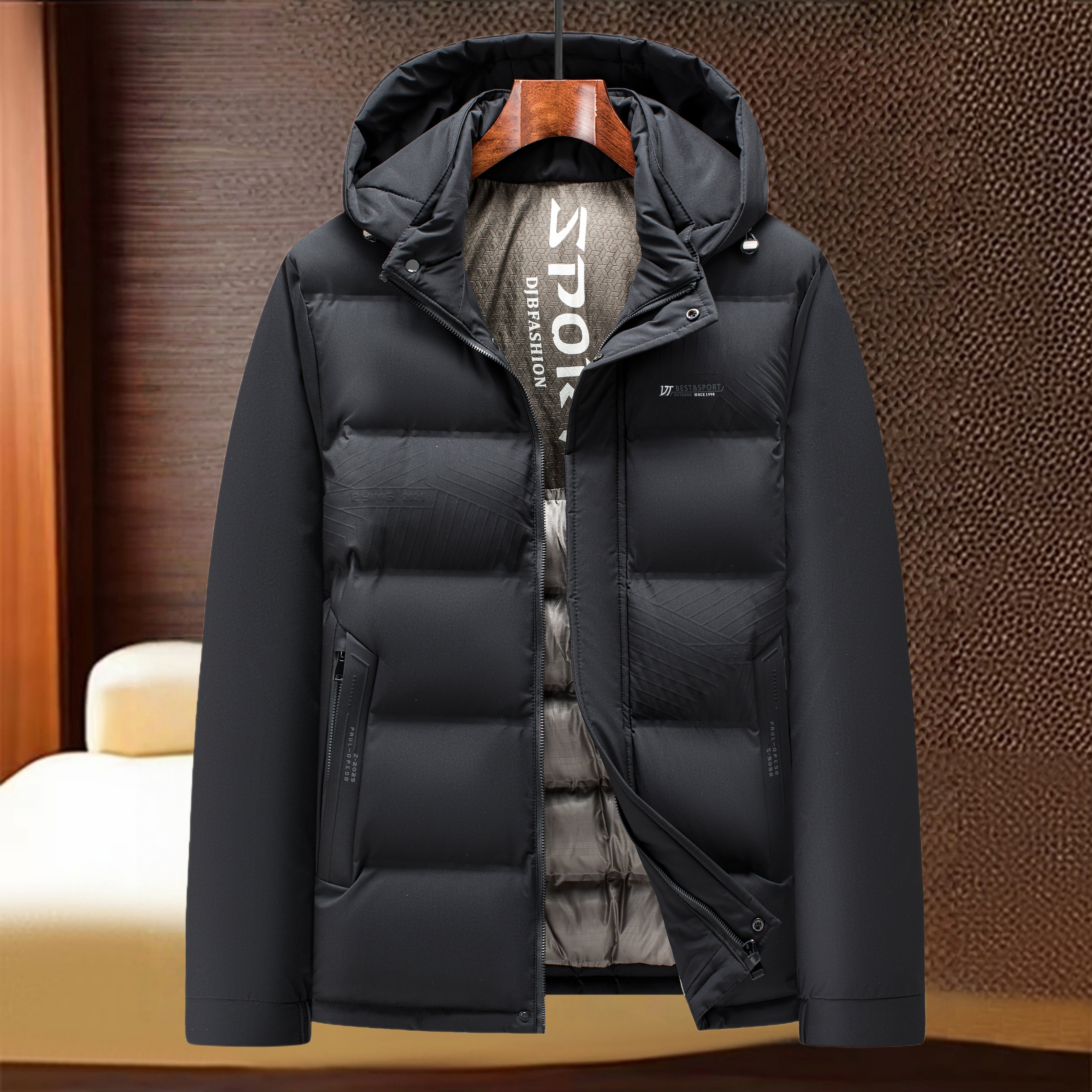 冬季男士防风御寒棉衣外套加厚保暖中年爸爸冬装棉服冬天棉袄外套