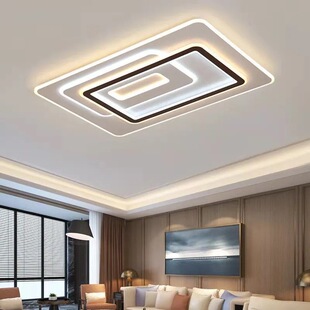 新款客厅灯长方形现代简约卧室灯吸顶灯具组合全屋套餐防蚊虫智能