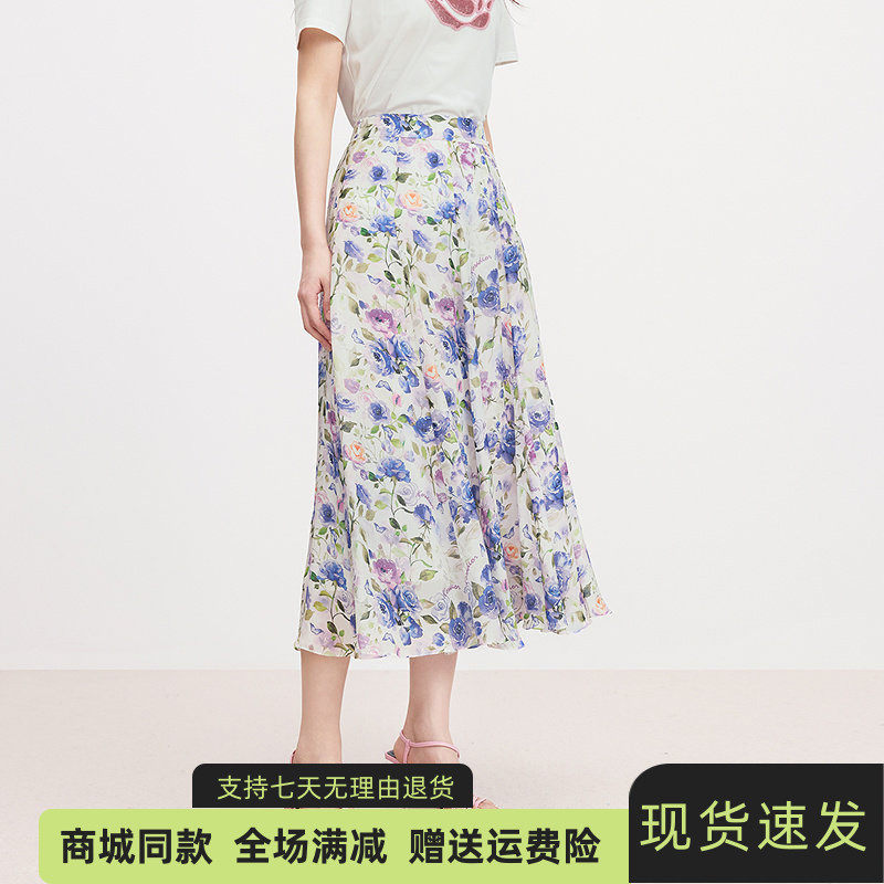 珂莱同款25夏新款气质通勤碎花裙