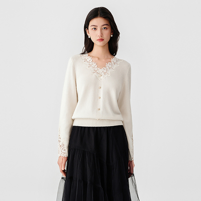 珂莱同款温柔月光系套头针织衫女