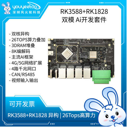 合众恒跃瑞芯微RK3588+RK1820/RK1828开发套件 大模型部署RK182X
