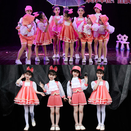 六一儿童演出服蓬蓬纱裙再见幼儿园舞蹈男女合唱表演服可爱公主裙