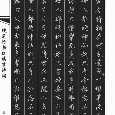 当代书法名家吴玉生行楷《红楼梦 诗词》高清电子版图片 书法字帖