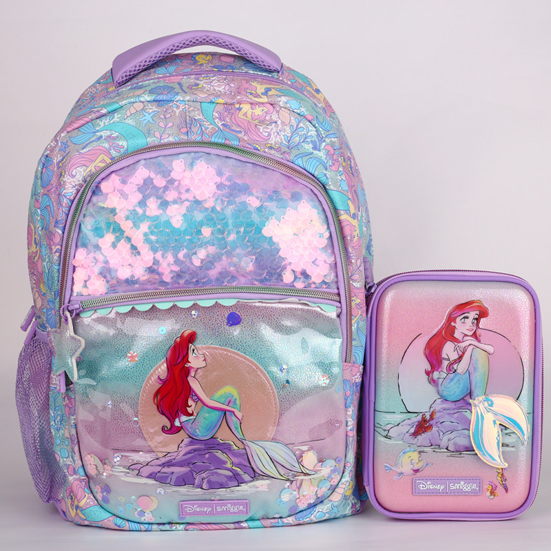 호주 밀입국 초등학생 대용량 배낭 소녀의 부담을 줄이는 인어 SCHOOLBAG 편지지 상자 식사 가방
