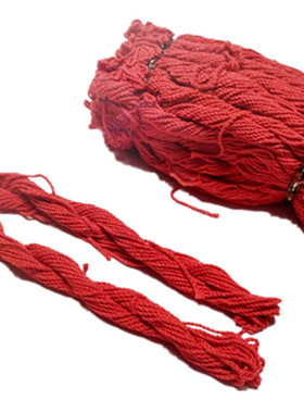 红色棉绳红头绳月老绳老式红绳寺庙做佛事缠绕制钱用白色灯芯绳线