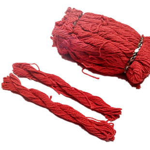 红色棉绳红头绳月老绳老式红绳寺庙做佛事缠绕制钱用白色灯芯绳线