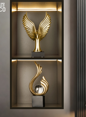 轻奢入户高级酒柜装饰品摆件陶瓷客厅电视柜办公室玄关家居装饰品