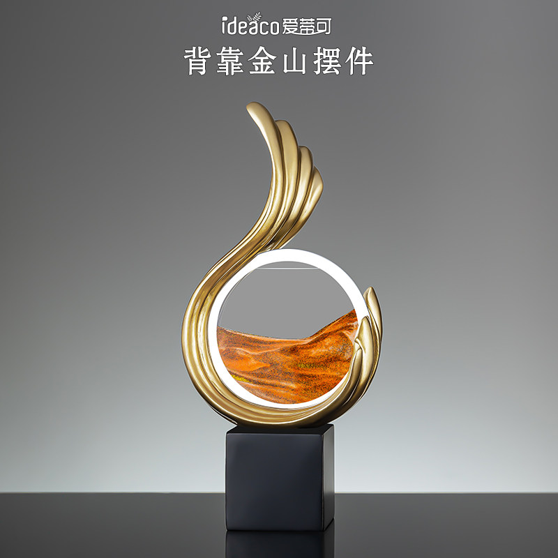 流沙画水晶球摆件创意客厅电视柜玄关家居饰品招财2026开业摆件