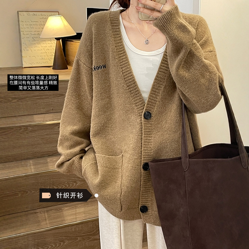 毛衣开衫外套女2025新款秋冬慵懒