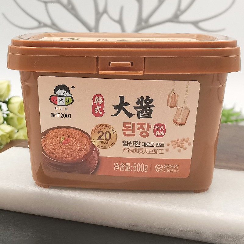 小伙子大酱500g韩国大酱汤酱辣椒酱韩式拌饭酱炒年糕底料黄豆瓣酱