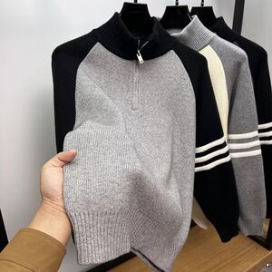 秋冬新开衫毛衣美式复古休闲慵懒风V领针织衫男纯色外套NB254P65
