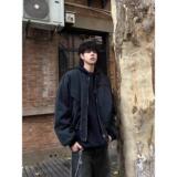 痞帅外套男ins高街潮牌港风日系原宿风韩版潮流宽松夹克j71P100，男装夹克，电商D256-2(原A064-2)