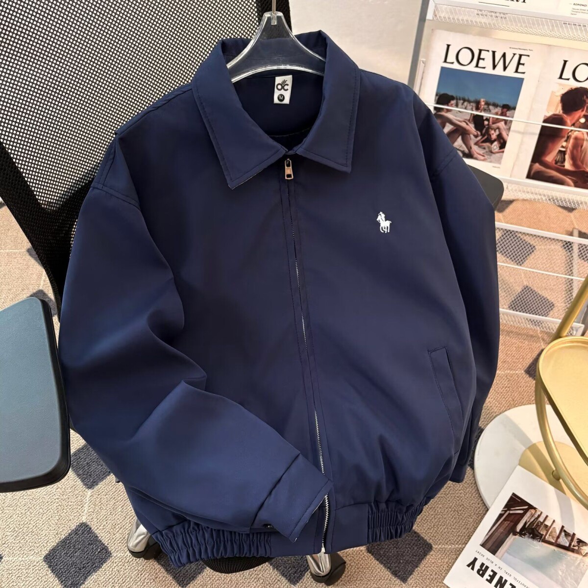 春秋痞帅外套男ins高街潮牌刺绣美式韩版潮流宽松夹克nb69p70,男装夹克,电商D256-2(原A064-2)