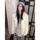 复古双拉链短款修身立领夹克男女春秋新款工装外套潮WT01P80，男装夹克，电商D256-2(原A064-2)