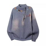 马年小猫半高领毛衣男女冬季2026新款红色情侣针织衫潮NB387P65，男装针织衫/毛衣，电商D256-2(原A064-2)