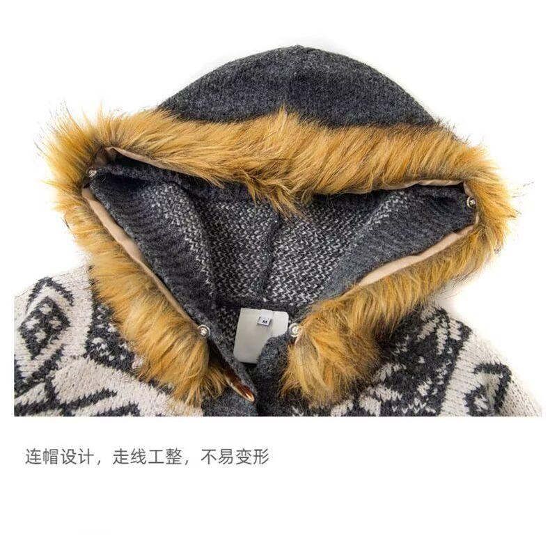 开衫毛衣美式复古休闲慵懒风V领针织衫男假两件纯色外套NB200P65,男装针织衫/毛衣,电商D256-2(原A064-2)