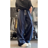 美式复古三条杠直筒卫裤潮牌宽松慵懒风阔腿休闲长裤潮NB391P35，男装休闲裤，电商D256-2(原A064-2)