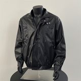 欧美街头潮流宽松机车服皮衣潮痞帅气飞行员PU皮夹克外套PJ02P65，男装皮衣，电商D256-2(原A064-2)