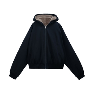美式复古双面穿连眉仿貂毛情侣座山雕棉服夹克棉服NB249 P100图片