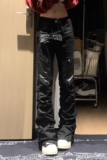 新款舞台表演青少年潮流男休闲男士紧身拉链拼接皮裤子NB340P75，男装皮裤，电商D256-2(原A064-2)