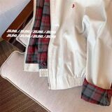 刺绣翻领外套上衣撞色翻领底特律宽松显高clf短宽夹克nb63p70，女装短外套，电商D256-2(原A064-2)