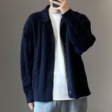 开衫毛衣美式复古休闲慵懒风V领针织衫男纯色外套潮ZZS89P65，男装针织衫/毛衣，电商D256-2(原A064-2)