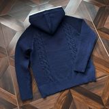 错位编织连帽毛衣男秋冬美式街头潮牌oversize针织衫NB344P75，男装针织衫/毛衣，电商D256-2(原A064-2)