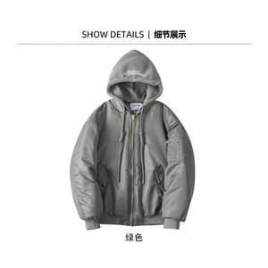 保暖美式重磅冬季加厚棉衣假两件抽绳情侣款棉服外套NB273 P85图片