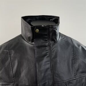 美式复古皮衣外套男痞帅机车服短款工装立领夹克潮PJ05 P70图片