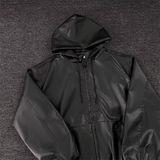 秋季美式街头PU皮机车风连帽皮衣情侣上衣潮夹克外套NB29P70，男装皮衣，电商D256-2(原A064-2)