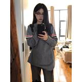 条纹休闲圆领潮流TB男女情侣装时尚百搭毛衣针织衫 NB312 P50,男装针织衫/毛衣,电商D256-2(原A064-2), 条纹休闲圆领潮流TB男女情侣装时尚百搭毛衣针织衫 NB312 P50,男装针织衫/毛衣,电商D256-2(原A064-2),