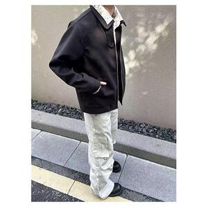 痞帅外套男ins高街潮牌港风日系原宿风宽松假两件夹克NB15 P75图片