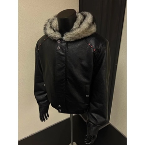 美式座山雕毛领加绒加厚棉服夹克冬季cleanfit工装外套NB329 P160图片
