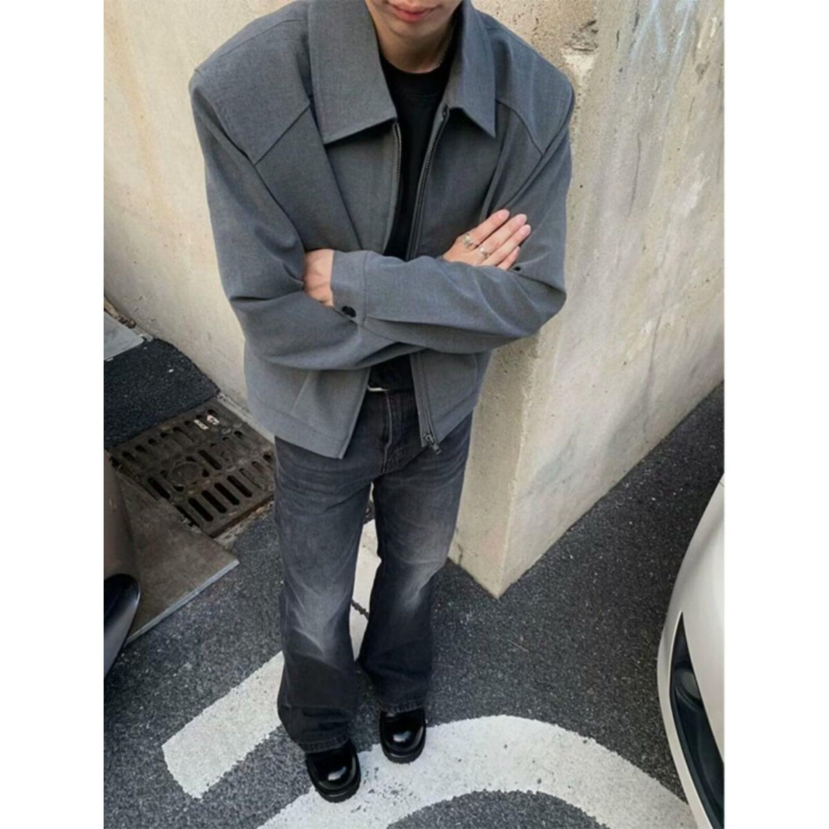痞帅外套男ins高街潮牌港风日系原宿风韩版潮流宽松夹克J234P65,男装夹克,电商D256-2(原A064-2)