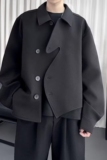SS设计师高级感原创不规则纽扣异型潮流休闲夹克外套j81p75，男装夹克，电商D256-2(原A064-2)