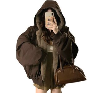美式复古双面穿连眉仿貂毛情侣座山雕棉服夹克棉服NB249 P100图片