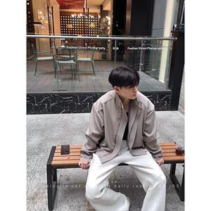 痞帅外套男ins高街潮牌港风日系原宿风韩版潮流宽松夹克J1233 P75图片
