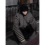 日系vintage毛衣男女秋装慵懒风bf复古软糯套头连帽针织NB294P50，男装针织衫/毛衣，电商D256-2(原A064-2)
