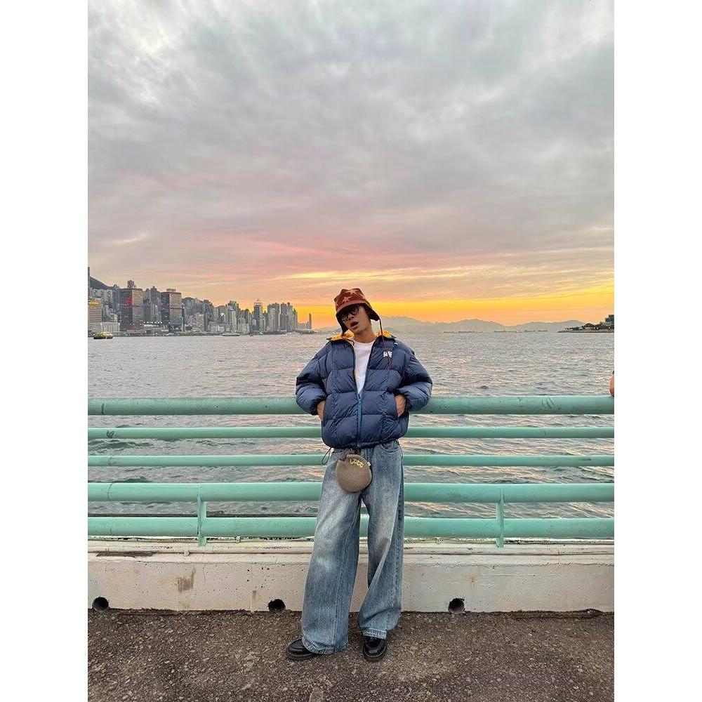 港风潮男夏季新款牛仔裤嘻哈ins潮高街潮流痞帅长裤Q41P45,男装牛仔裤,电商D256-2(原A064-2)