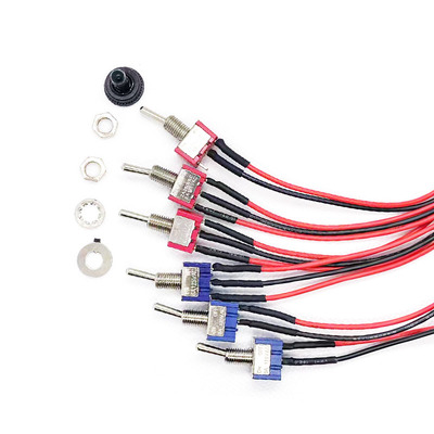 钮子开关带线 2脚 3脚 2档 3档 摇头摇臂开关MTS-102 101 103带线