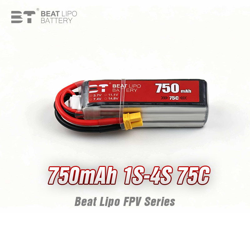 倍特电池X系列750mAh/1S-4S/3.7V-14.8V/75C/FPV穿越机专用电池
